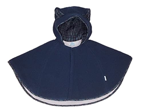 Angel Baby Fleece Cape, Anti-Static, Made in Japan, Newborn, Cold Protection, 50-80cm, T4912 (Navy)