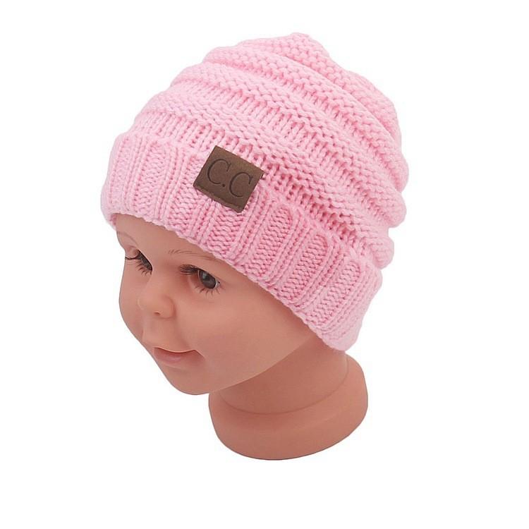 Trendy Kids Knitted Hat Soft Warm Yarn Beanie For Boys And Girls Winter Spring Fall