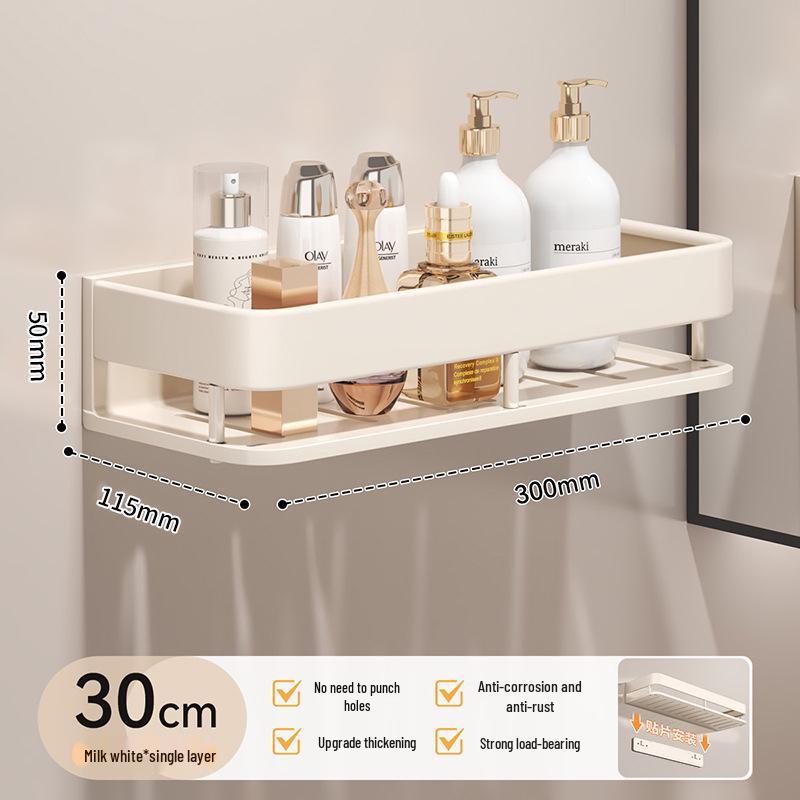 No-Drill Bathroom Wall Shelf & Counter Storage Rack