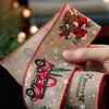 Linen Christmas Themed Ribbon Festive Atmosphere Anywhere Go Wrapping Ribbon Burlap Ribbon Ribbons