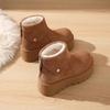 Platform Heels Women Snow Boots Comfort Height Increase Keep Warm Cotton Short Booties Winter Women's Plush Shoes