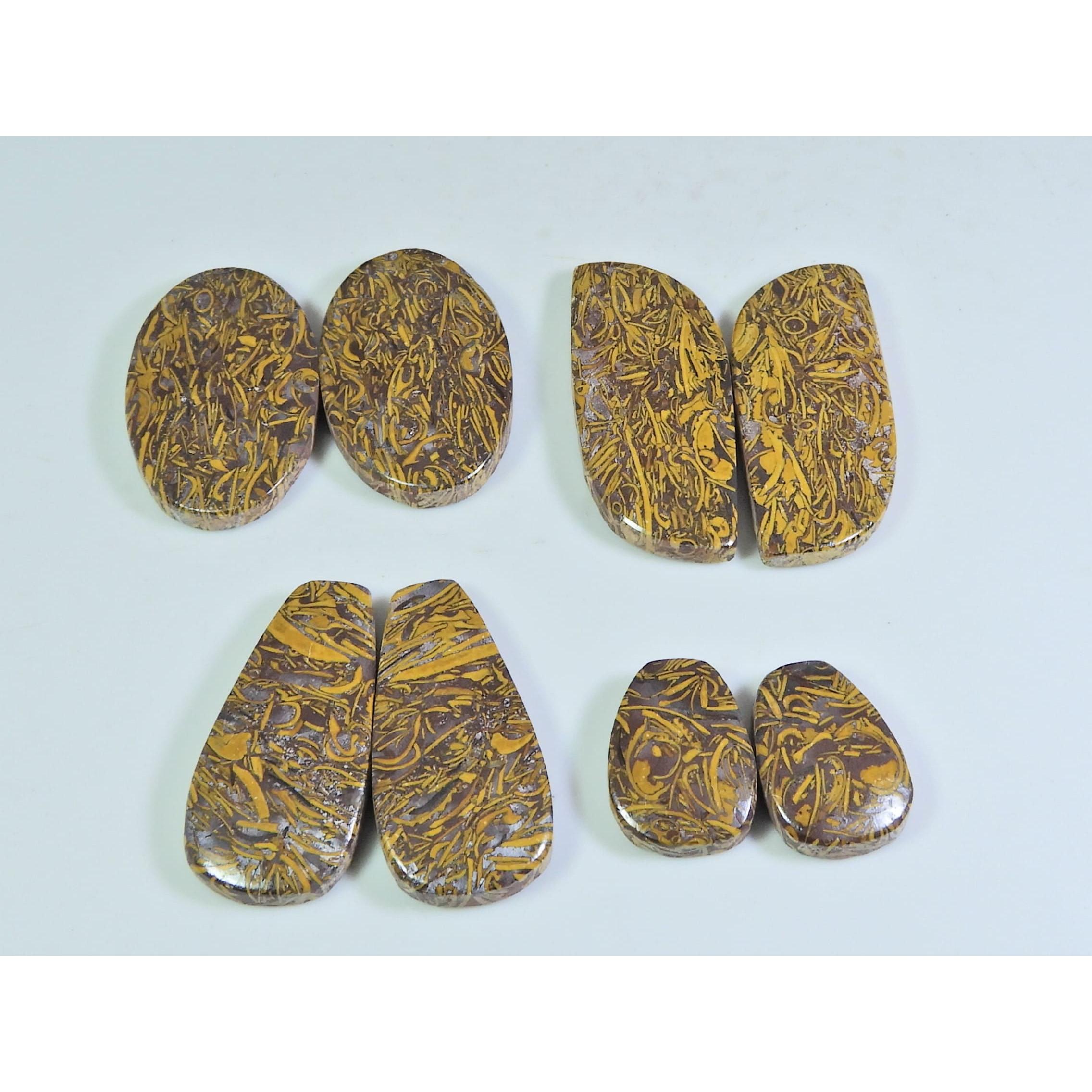 

18-34MM Natural Mariam Jasper Mix Matched Pair Loose Gemstone 4 Pair Lot A-607