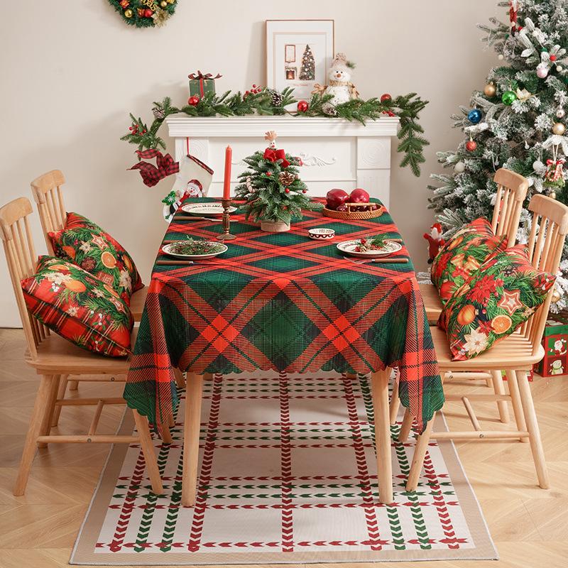 Amazon Popular Japanese-Style Striped Linen Tablecloth Tables And Chairs Simple Plain Tassel Atmosphere Decorative Cloth Dining Table