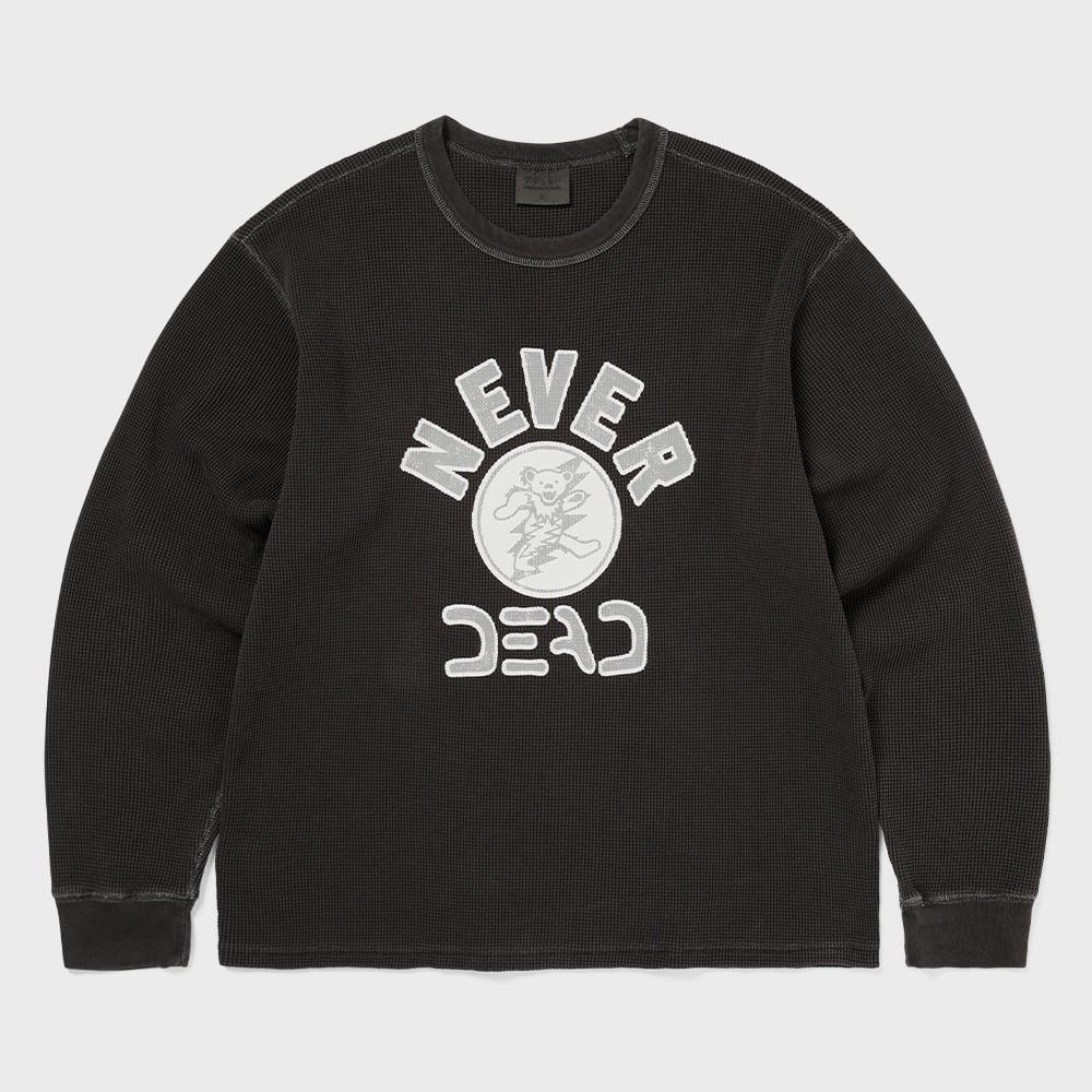 ЭТО НикОгдА Не Так ХорОший Окрашенный Вафельный Лонгслив Черный S