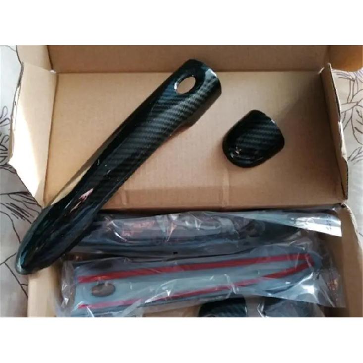 For Renault Captur Kaptur Samsung QM3 2013- 2015 2016 2017 2018   ABS Carbon Fiber Door Handle Cover Trims Car Accessory
