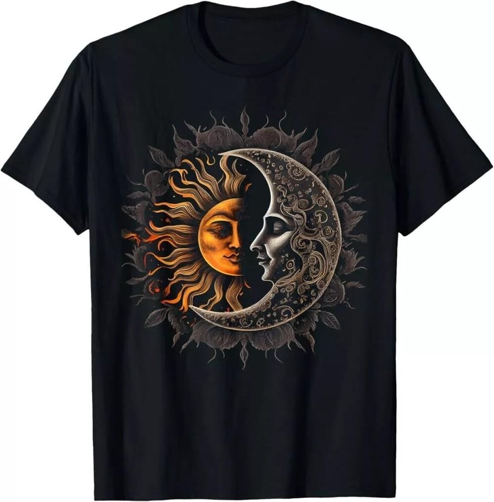 Sun Moon Graphic for Men Women T-Shirt, Astronomy Tees Unisex T-Shirt