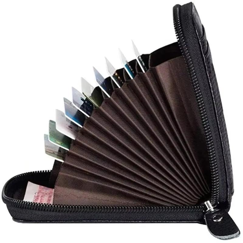 Organ-Kartenetui Edition Tragbar Damen Herren Kurze Bankkartenhülle Visitenkartenclip Reißverschluss Vertikale Handtasche