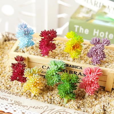 1Pc Artificial Succulent Plant Flocking Flower DIY Home Office Bonsai Decoration