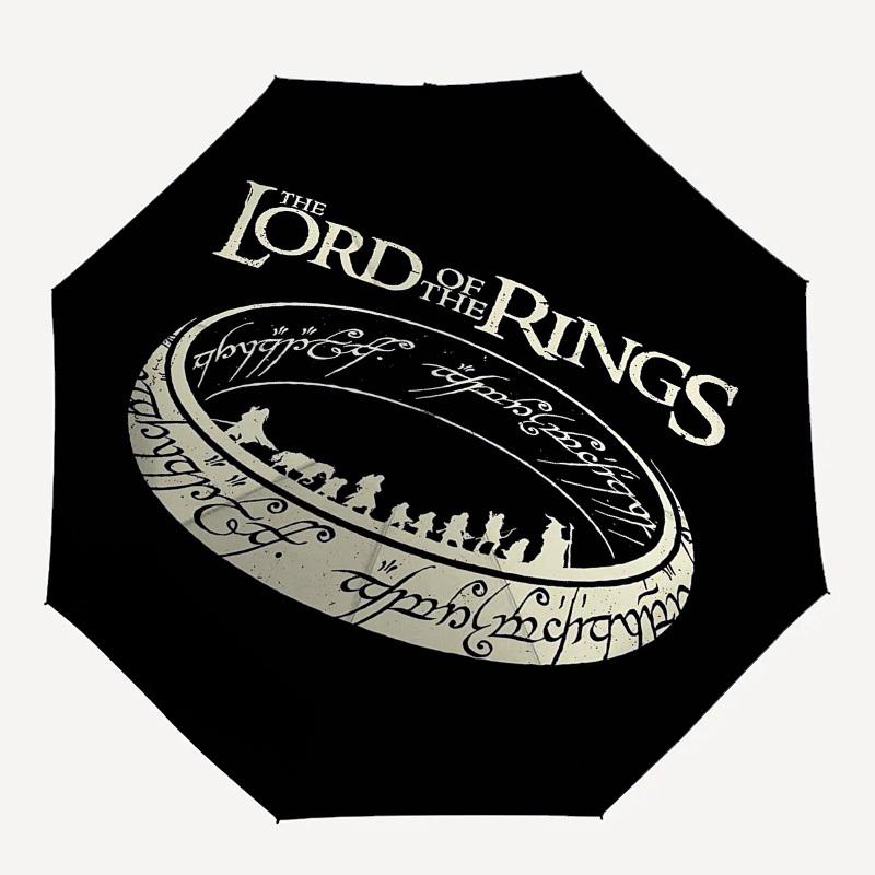 

1pc Lord of the Rings Automatic Folding Umbrella - Compact 8-Rib Design, Durable Plastic & Iron1310L