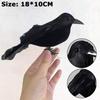 Simulation Black Crow Raven Bird Repellent Pest Control Halloween Artificial Crow Raven Prop Horror Scary Garden Decorations