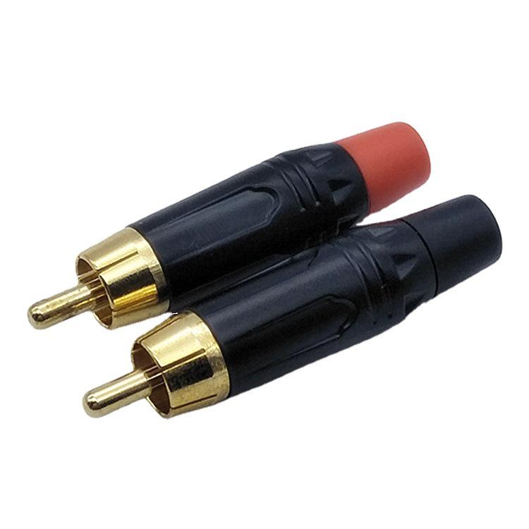 Gold-Plated Copper RCA Plug AV Audio/Video Adapter