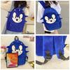 Zaino per Bambini Carino di Sonic, Grande e Resistente, Impermeabile, Traspirante, Con Spallacci Curvi, Blu