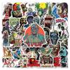 51 Creative Zombie Graffiti Stickers - Horror Series for Cars, Water Bottles, Suitcases, and Phone Cases