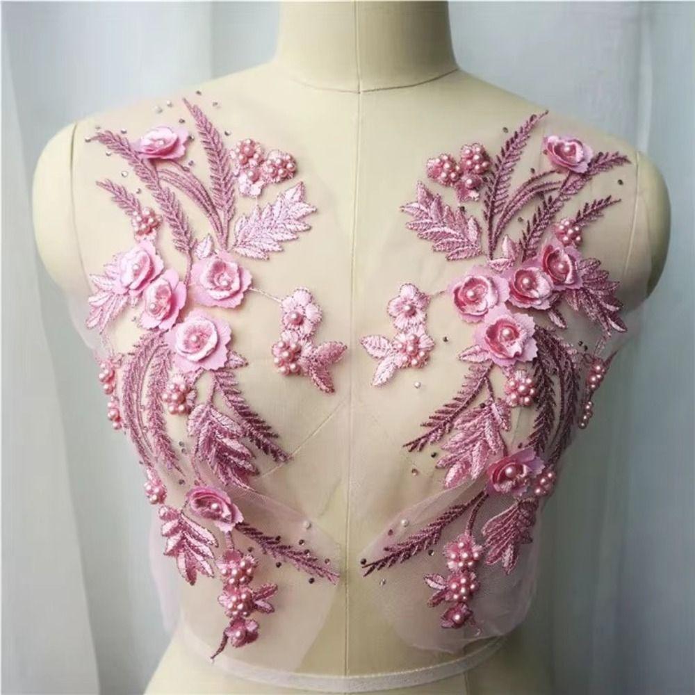 Patchwork Sticker Sequin Embroidery Sequined Embroidery Patches DIY White Black Lace Appliques Clothing Applique Dresses