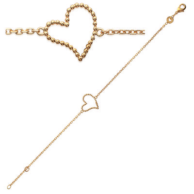 [I9101] - Vergoldetes Armband 'Love' goldfarben - 15x15 mm