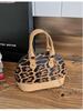 Leopard Print Girl's Mini Crossbody Handbag with Chain