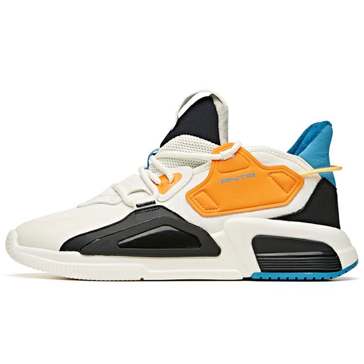 

New Anta Life Collection Cushioning Anti Slip Wear Resistant Breathability Low Top Casual Shoes Men s Black White Yellow 112048808-7 42