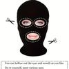 2pcs Black Cosplay Full Mask Breathable Cosplay Head Cover New Hood Cosplay Prop