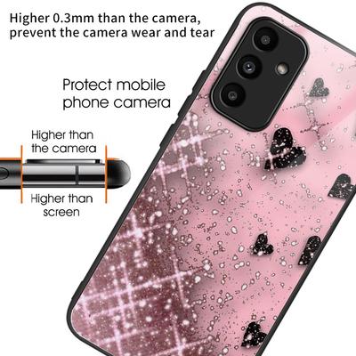 Pro Samsung Galaxy A15 4G/5G Pouzdro na telefon Vzor z tvrzeného skla Zadní kryt