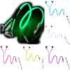 3.5 Mm Night Run Earphone Glowing Zipper Earplug Luminous Stereo Bass In Ear Sports Headphones