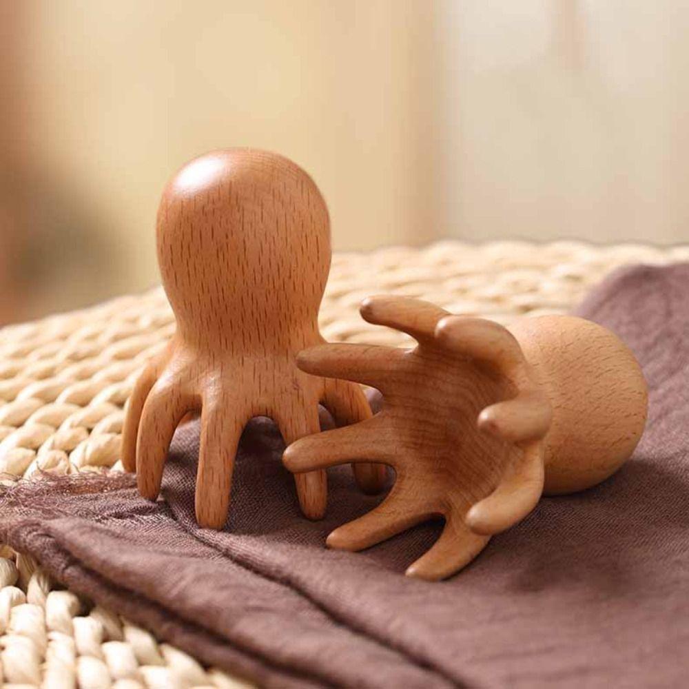 Scraping Device Octopus Massage Comb Acupoint Stick Meridian Dredging Scalp Massaging Hairbrush Anti Static
