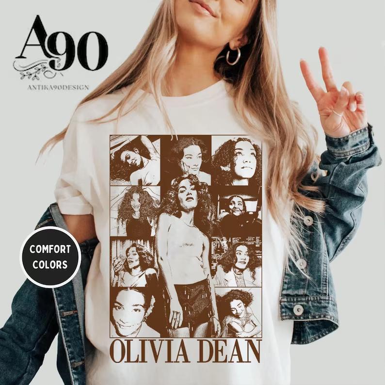 Olivia Dean The Art of Loving Mode T-Shirts Baumwolle Kurzarm Lässig Unisex T-Shirt Oversized Unisex Bestseller Top T-Shirts