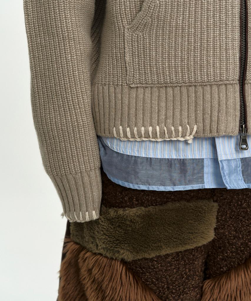 ADSB ANDERSSON BELL Faux Fur Patchwork Shorts Apa870M(Brown)