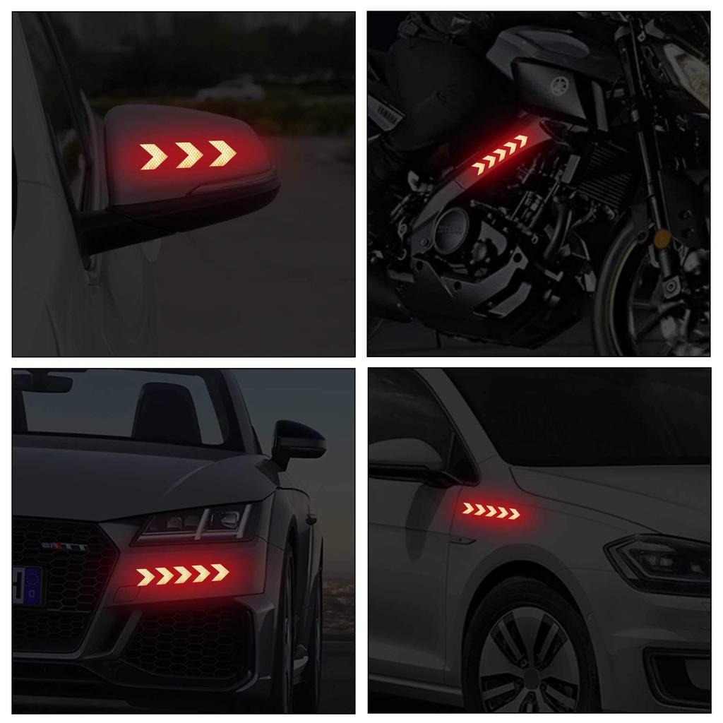 TOMALL 20 Strong Reflective Arrow Decal for Car High Brightness Night Visibility Diamond Grade
