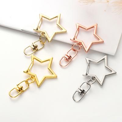 10pcs Hooks Clips DIY Solid Color Craft Making Metal Buckles For Bag Keychain Swivel Multifunction Star Shape Handmade Accessories