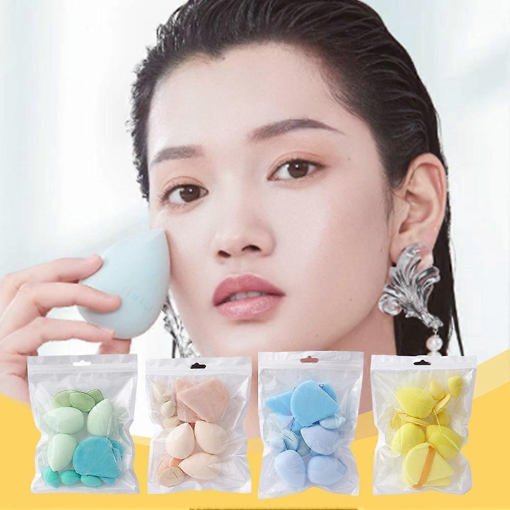 12-Piece Makeup Powder Puff Set in Multiple Colors, Soft and Gentle on Skin for Daily Beauty Application