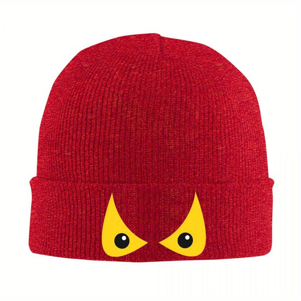 Evil Yellow Eyes Beanie Hats Knit Hat Gym Elastic Unisex Women Unisex Caps Spring Graphic Street Y2K Bonnet Hats Gift