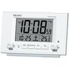 Seiko SQ778W SEIKO Clock Alarm Clock Auto Light Radio Wave Digital Calendar Temperature Display C...