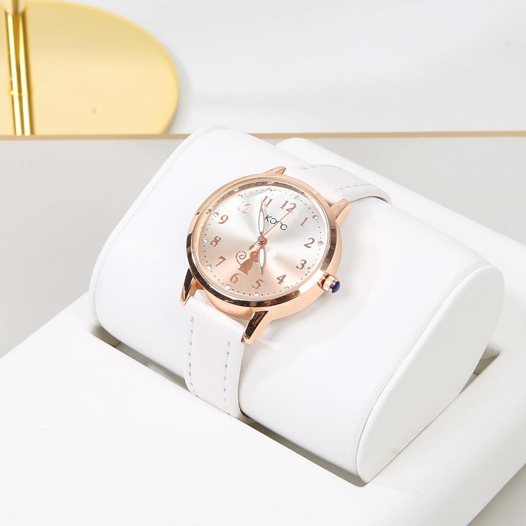 Cute Cat-Print Kids' Watch with Analog Display, Quartz Movement, Perfect for Girls, Children's Day, School Entrance Ceremony, Back-to-School