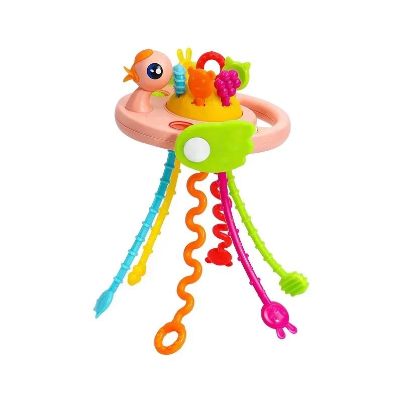 Baby Montessori Sensory Development Educational Toys Pull String Finger Grasp Training Early Learning Toy Teething Bpa Free 1-3Y