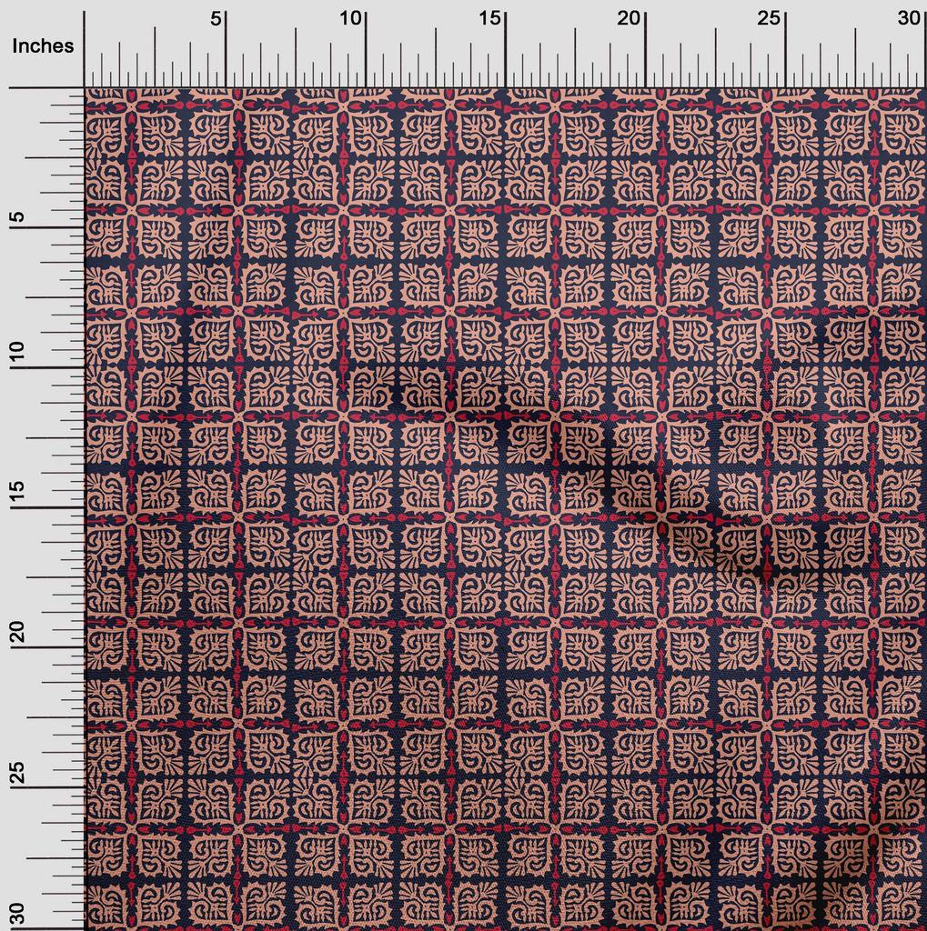 oneOone Cotton Flex Fabric Arrow|Swirl & Floral Block Fabric Prints By Yard 40 Inch