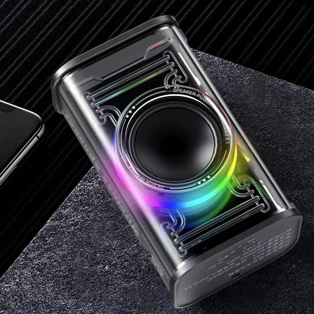 Spker with Colorful Lights Loud Subwoofer Surround Sound Rechargble Wireless Spker
