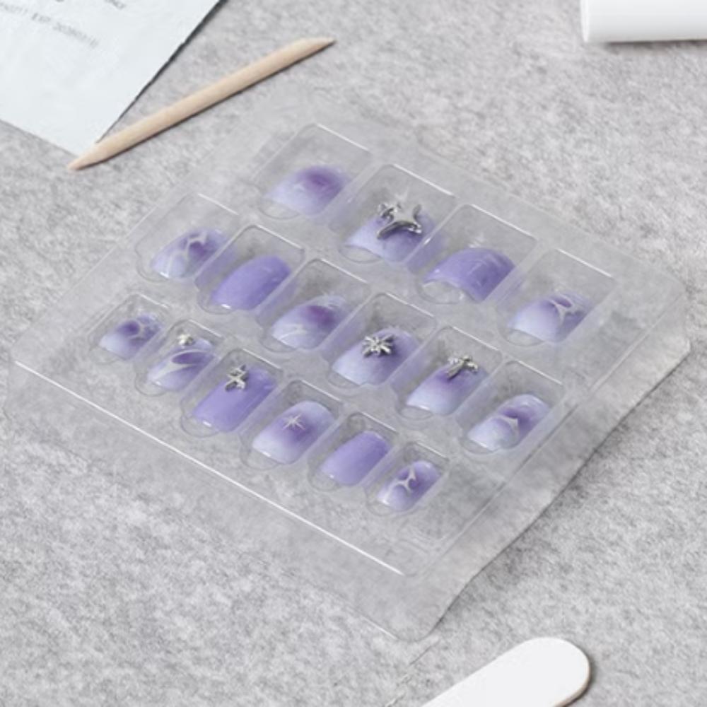 Square Nail Tips - 25SS TITApress Purple