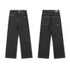 DRIPX High Quality Printed Embroidery Straight Jeans Black Pants Men Jeans Printing Trend Street Wear