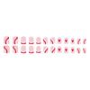 24 Pcs Valentines Day Press On Nail Short Square Festival False Nail Heart Stick On Nail French Tip Acrylic Nail