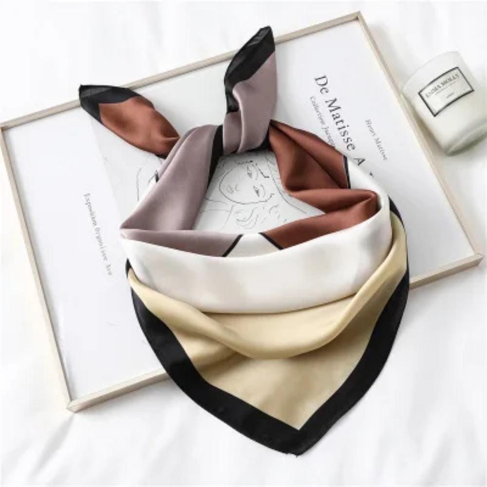 2025 Summer Luxury Brand Silk Scarf Square Women Shawls And Wraps Fashion Office Small Hair Neck Hijabs Foulard Scarves 70*70cm