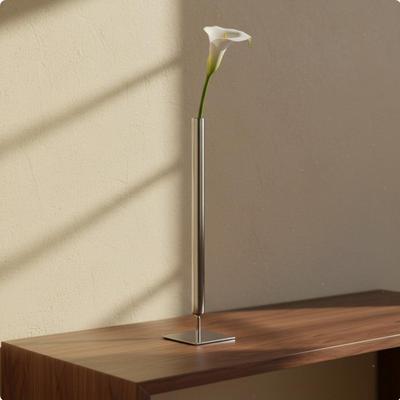 Edelstahlrohr-Vase Wasserfreundlich Hoch Metall Knospe Elegant Mittelpunkt Einzelner Stiel