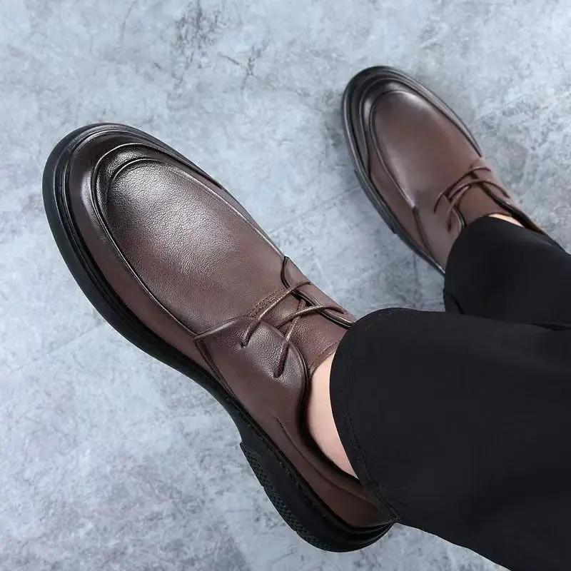 Fashion Leather Loafers Shoes For Men Velvet Warm Cheap Clearance Comfortable Man Casual Shoe In Promotion Footwear Offer Fashion 2025
