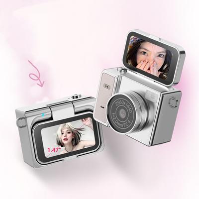 Digitální fotoaparát na palec 1,47 palce 180 stupňů    Displej 48MP 2560x1440P Dobíjecí Vintage fotoaparát pro kampus