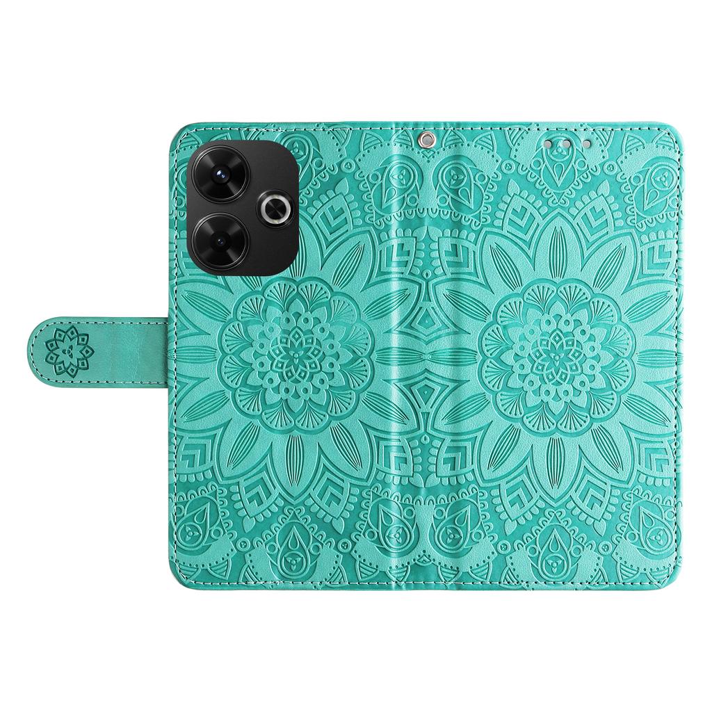 For Xiaomi Redmi 13x 4G/13 5G/13 4G/Redmi Note 13R 5G/Poco M6 4G Leather Case Sunflower Phone Cover