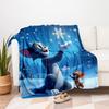 Tom & Jerry Winter Snowflake Phone WallpaperBlanket Flannel Throw Blanket for Sofa, Bed, Travel, Camping, Office