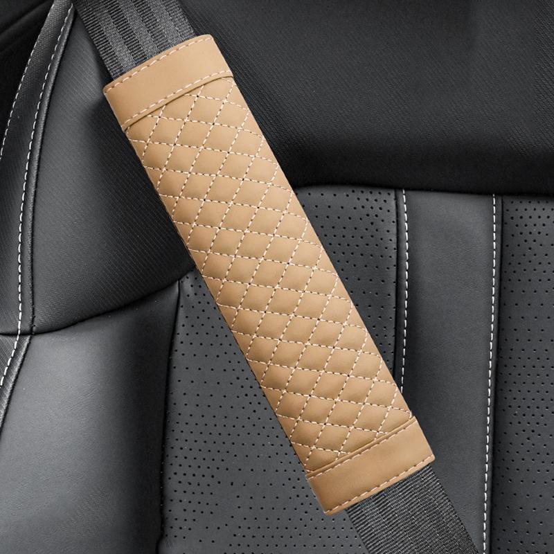 1 PC Leather Car Seat Safety Belt Cover Universal Soft PU Car Seat Belt Case Protector Shoulder Strap Pads Men Car Accessories