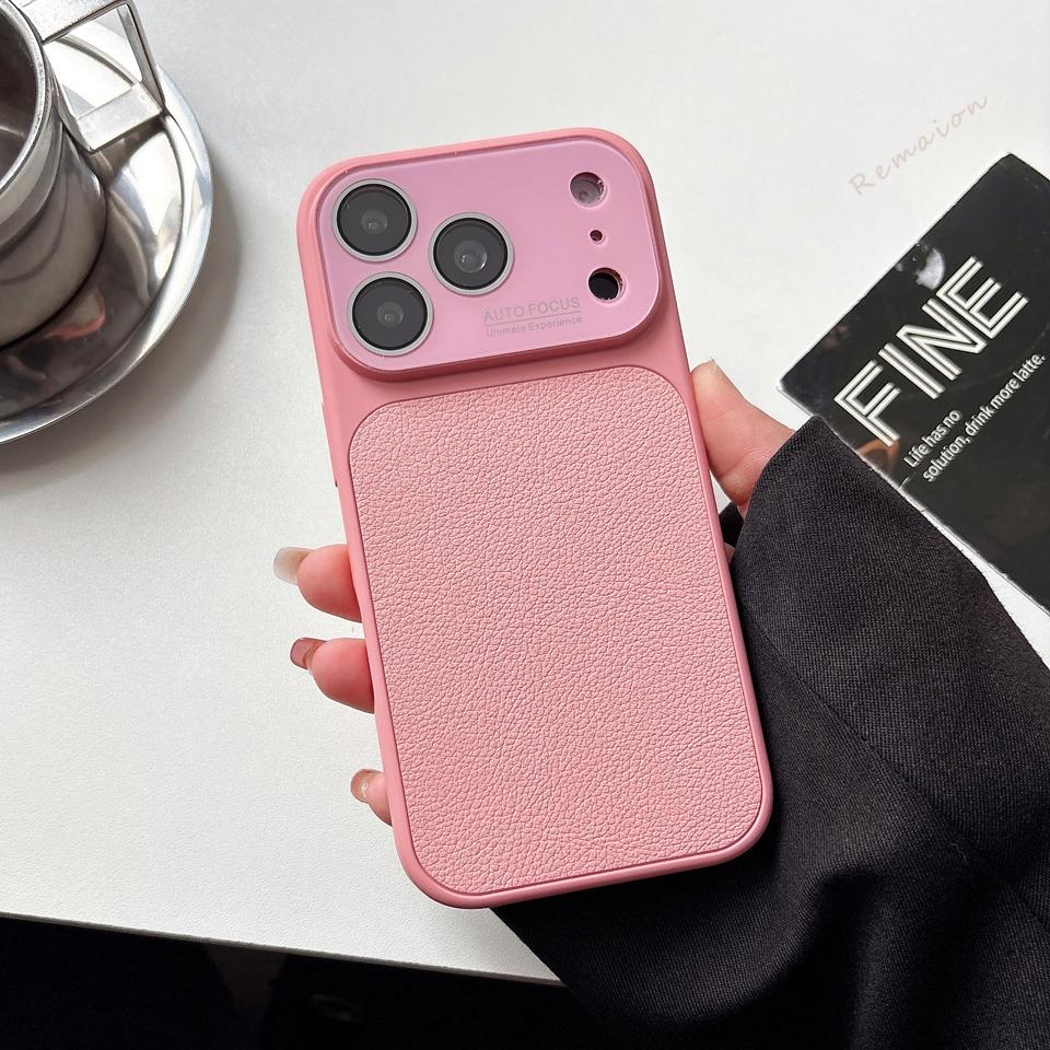 

Big Windows Leather Phone Case For iPhone 17 Air 13 14 15 16 Pro Max 16Pro 17Pro Magsafe Official Matte Soft Protector Cover For iPhone 13Pro