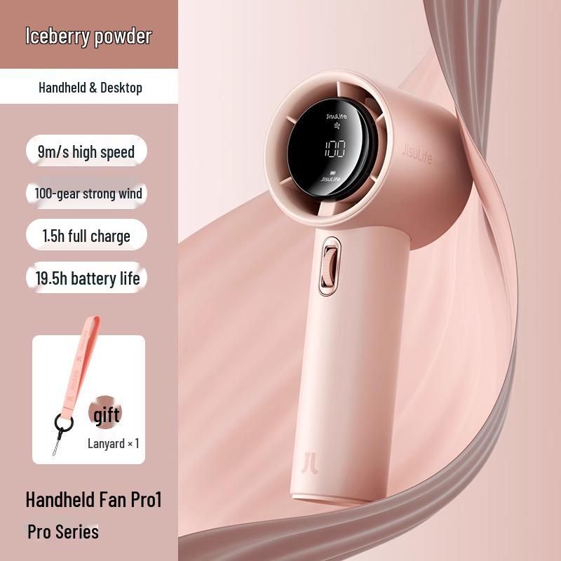 Jisu Handheld Leafless Mini Fan: Ultra-High-Speed, Strong Wind, Portable USB Charging Turbine. 5000mAh