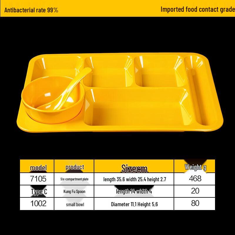 

TianYaJing Commercial Melamine Compartmented Lunch Tray