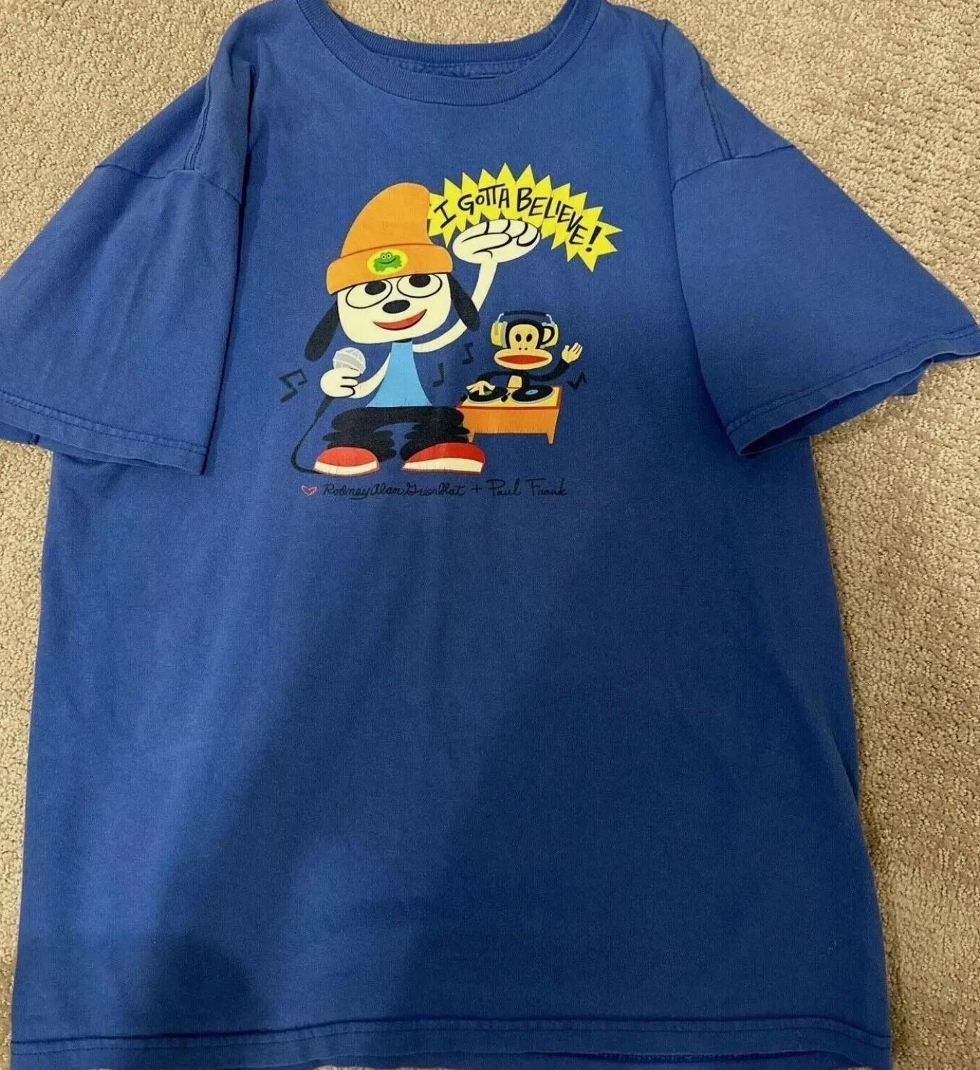 PaRappa the Rapper Рубашка темно-синего цвета Все размеры Унисекс 2XL